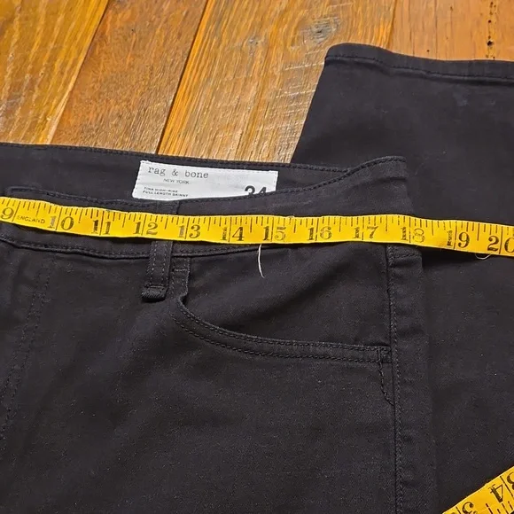 rag & bone size 34 Tina High-Rise Skinny Jean, Black NWT